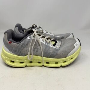 On Running Sneakers Womens 7.5 Cloudgo Grey Lime Yellow Wide 65.98229 EUC